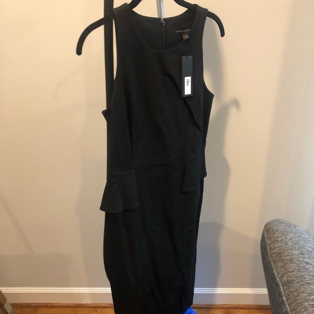 Banana stretch peplum midi
